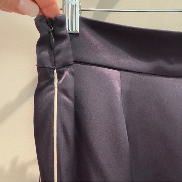 Aritzia Wilfred Clarisse Satin Wide Leg Trouser Pants Size 2 - Picture 7 of 10